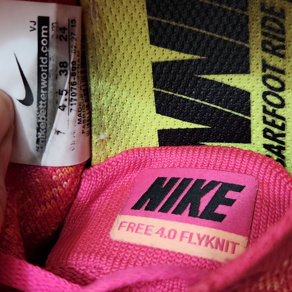 NIKE free 4.0 flyknit woman sneaker size 7 - Picture 8 of 10